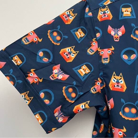 RSVLTS Supernatural Tales from the Cryptids Graphic Button Down Shirt NEW XS - Picture 7 of 13